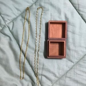 Gold Chains plus wooden box